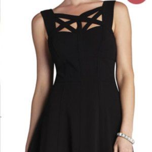 BCBGMaxAzria Black A line strappy dress- size 8